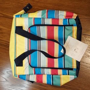 Thirty-One Pop Stripe Retired Print Cooler Bag NWT